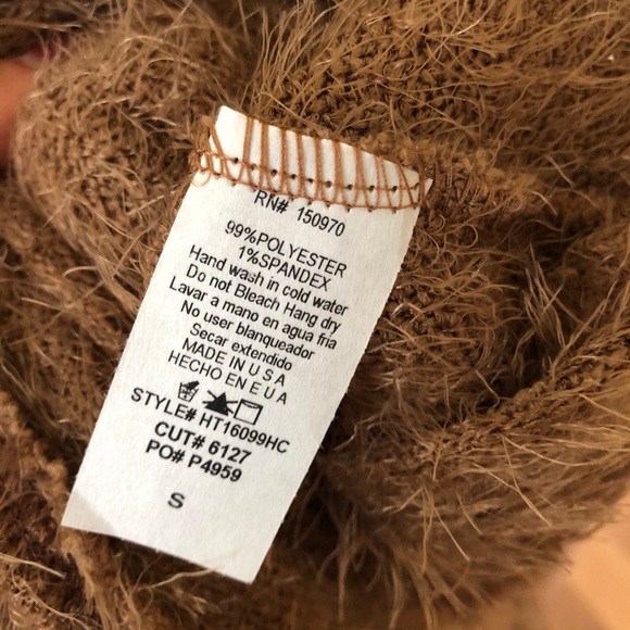 NWT• Reversible Latte Knotted Sweater•MADE IN 🇺🇸 - Picture 8 of 8